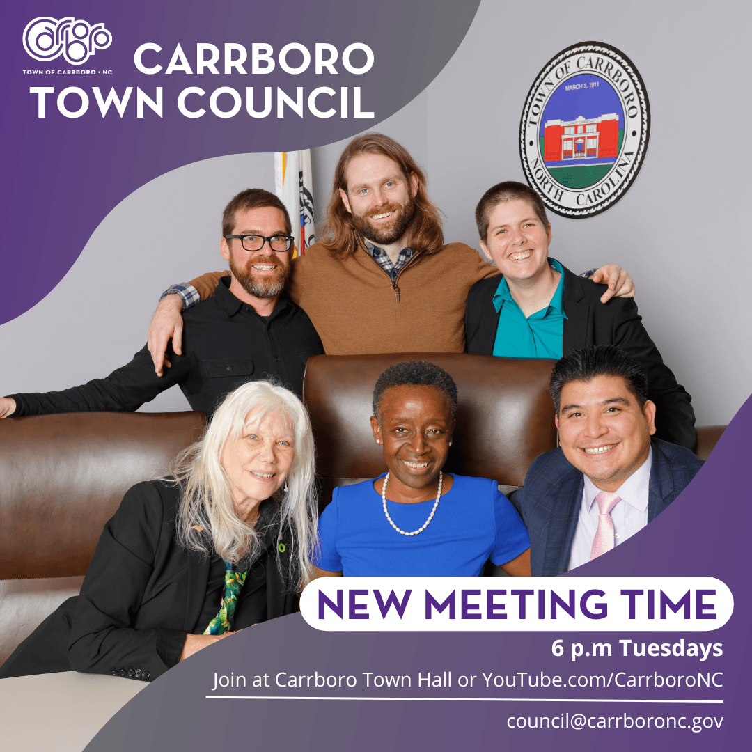 Carrboro Town Council new meeting time