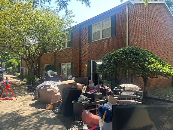 Damaged residential belongings from flooding