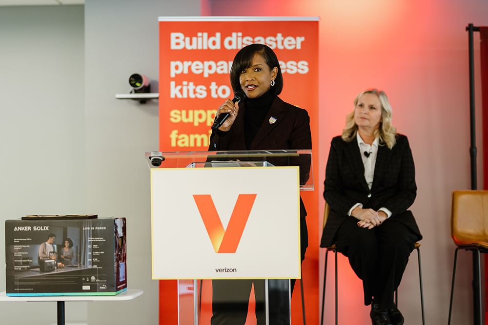 Patrice Toney at Verizon event