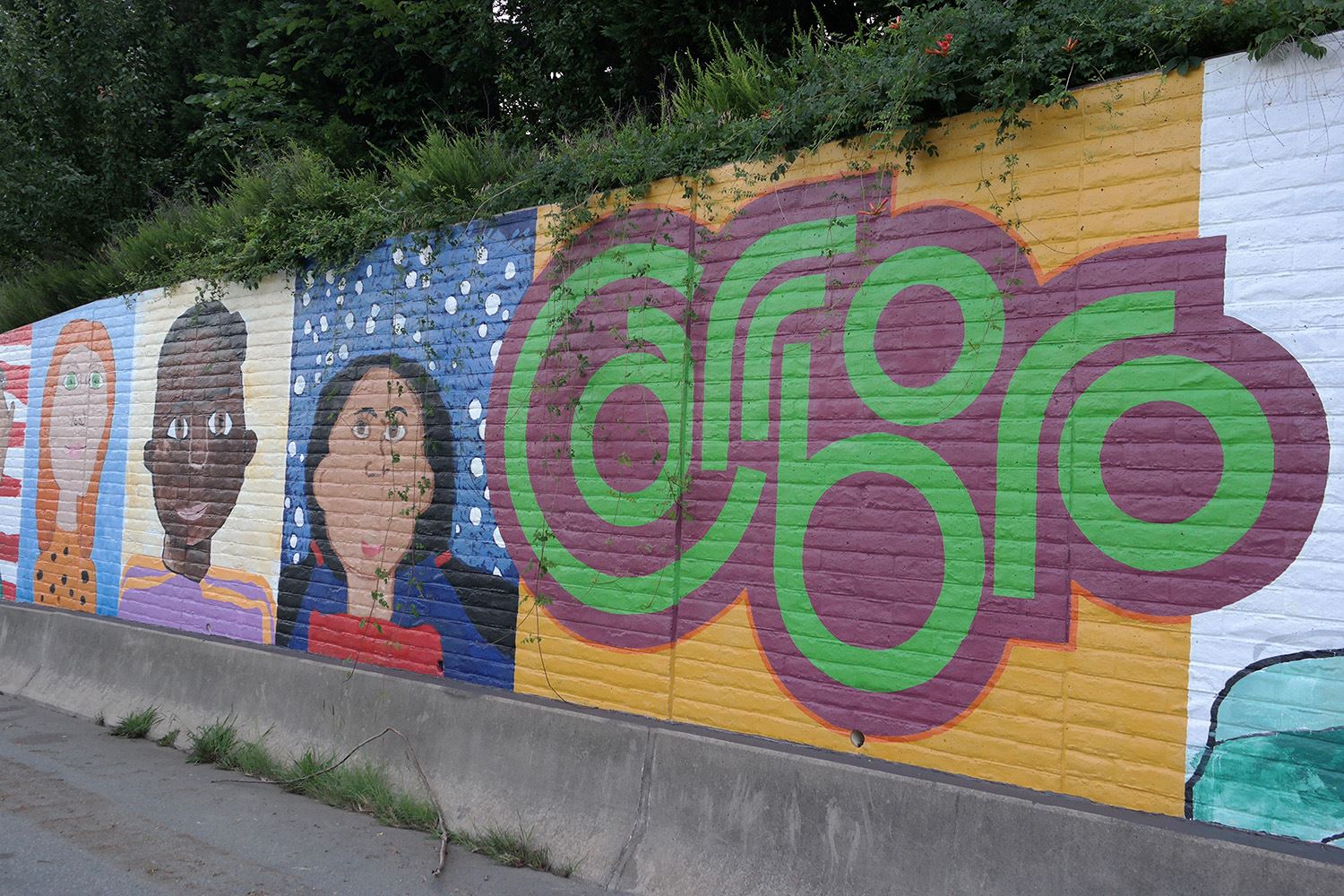 Carrboro mural with logo