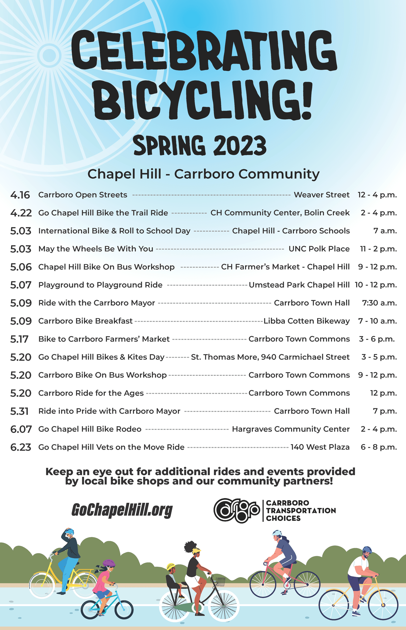 2023 bike events - celebrating biking